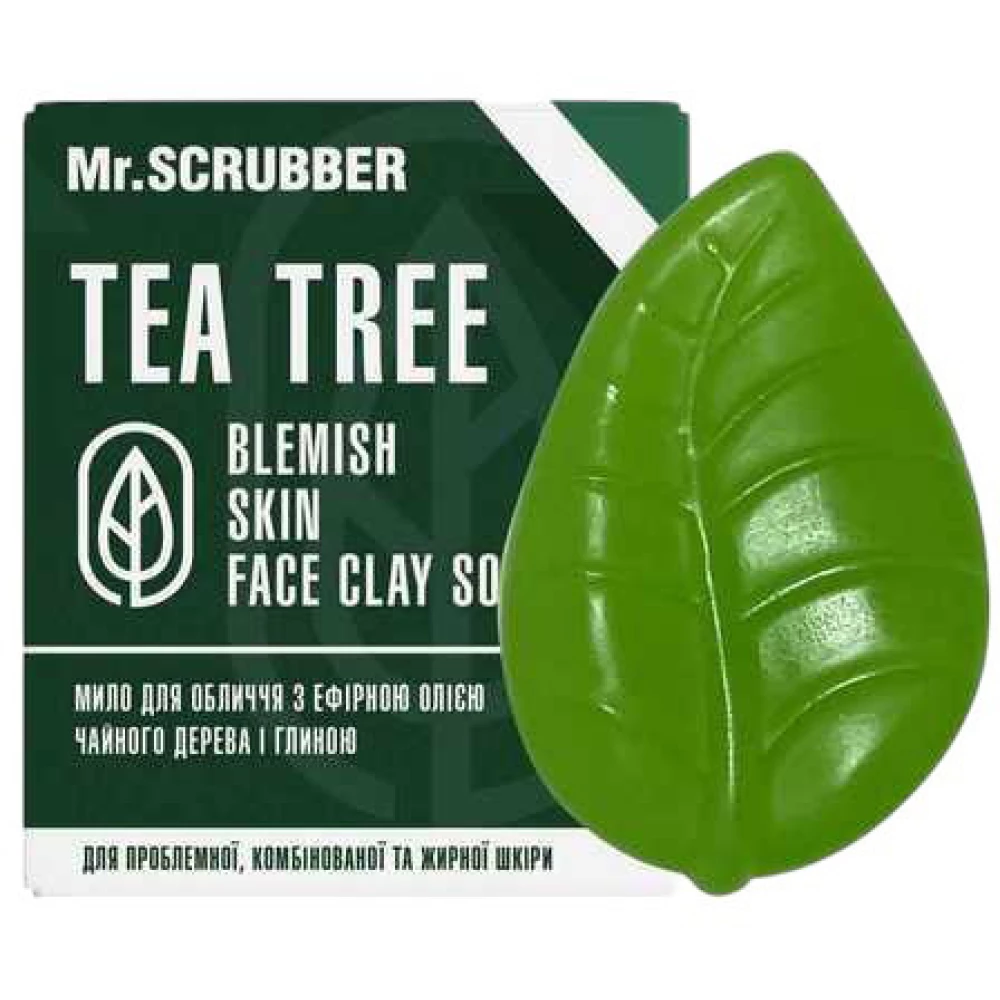 Мыло для лица и тела с маслом чайного дерева Mr. Scrubber Blemish Skin Face Clay Soap Tea Tree, 130 мл
