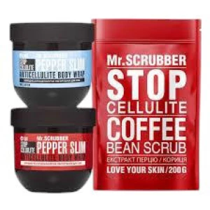 Изображение товара -  Антицеллюлитный набор Mr. Scrubber Hot & Cold + Скраб, 2 шт (4820200331218)