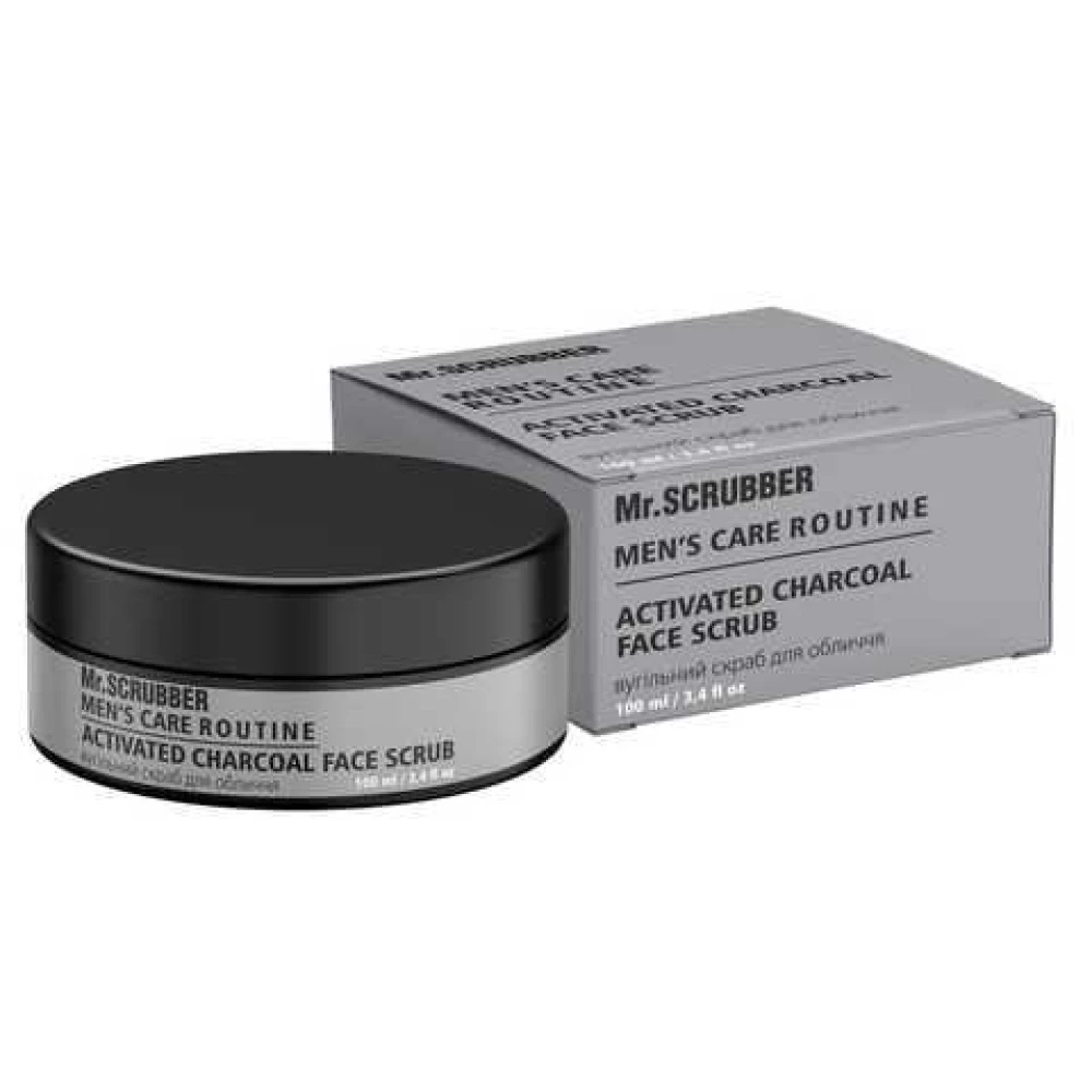Вугільний скраб для обличчя Mr. Scrubber Men“s Care Routine, 100 мл (4820200232768)