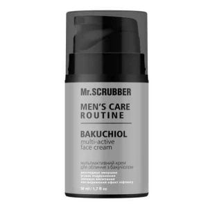 Изображение товара -  Мультиактивный крем для лица с бакучиолом Mr. Scrubber Men“s Care Routine, 50 мл (4820200232706)