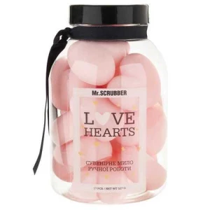 Изображение товара -  Парфюмированное мыло ручной работы Mr. Scrubber Love Hearts Pink, 17 шт (4820200333687)