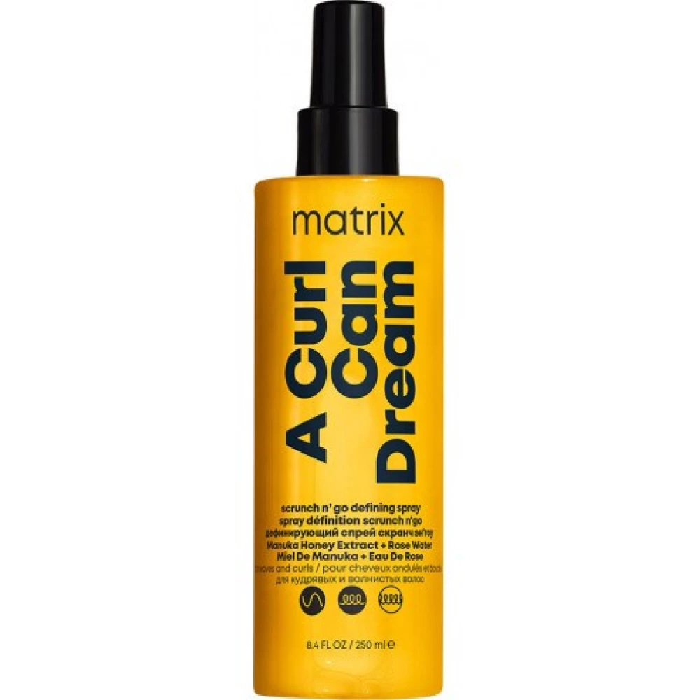 Спрей для завитков вьющихся волос всех типов Matrix A Curl Can Dream Scrunch-n-Go Spray 250 мл (3474637220228)
