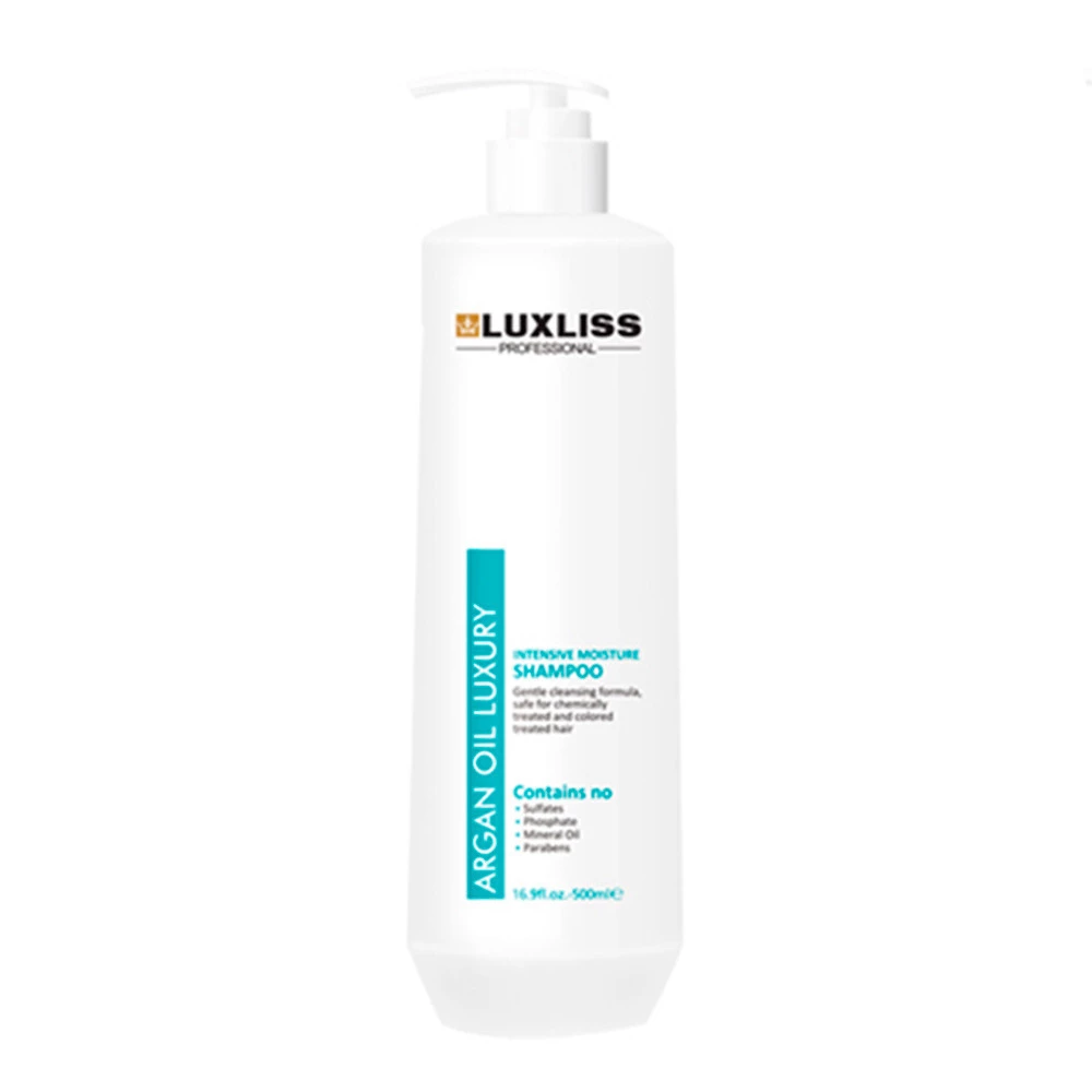 Увлажняющий аргановый шампунь LUXLISS OFFICIAL ARGAN SHAMPOO 500мл (811131030534)