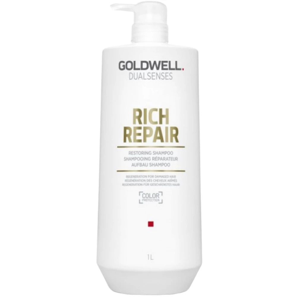 Восстанавливающий шампунь для сухих и поврежденных волос Goldwell DSN Rich Repair, 1000 мл (4021609029229)