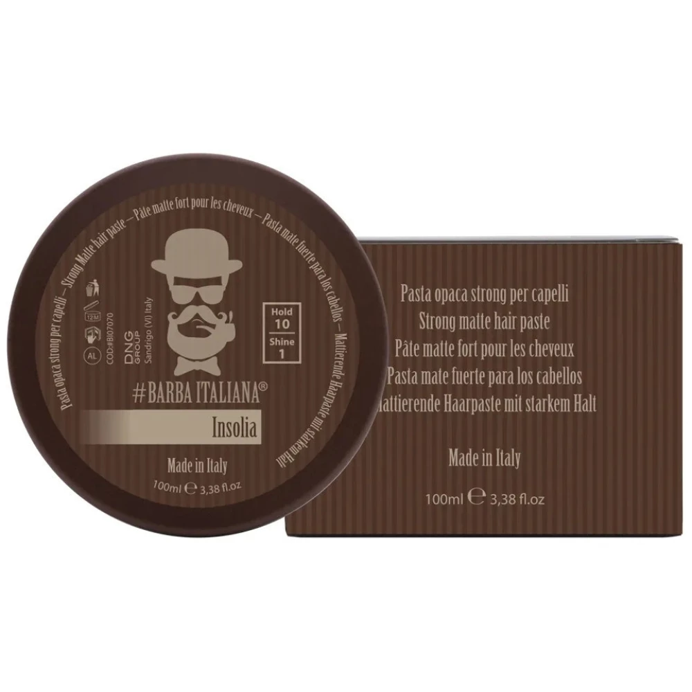 Матовая паста для волос сильной фиксации Barba Italiana Insolia, 100 мл (767787907570)