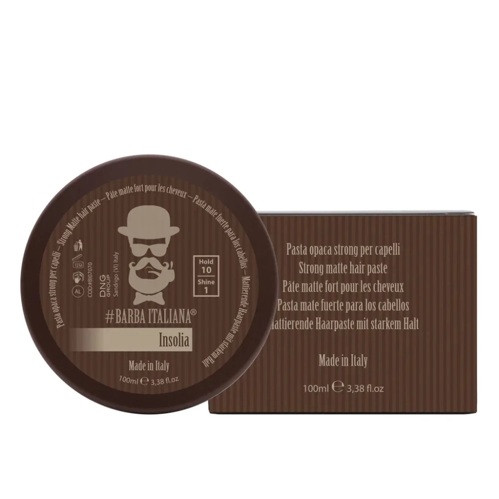 Матова паста для волосся сильної фіксації Barba Italiana Insolia, 100 мл (767787907570)