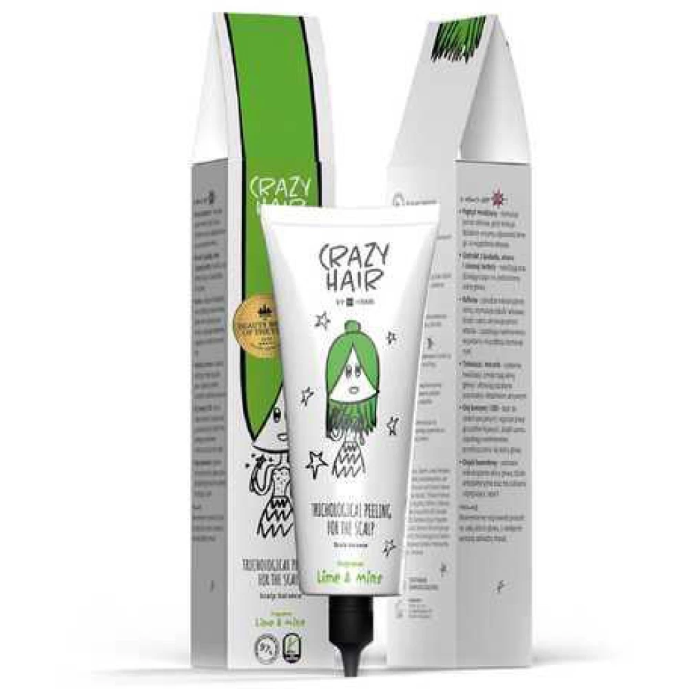 Трихологический пилинг для кожи головы HiSkin Crazy Hair Trichological Peeling Lime & Mint, 100 мл
