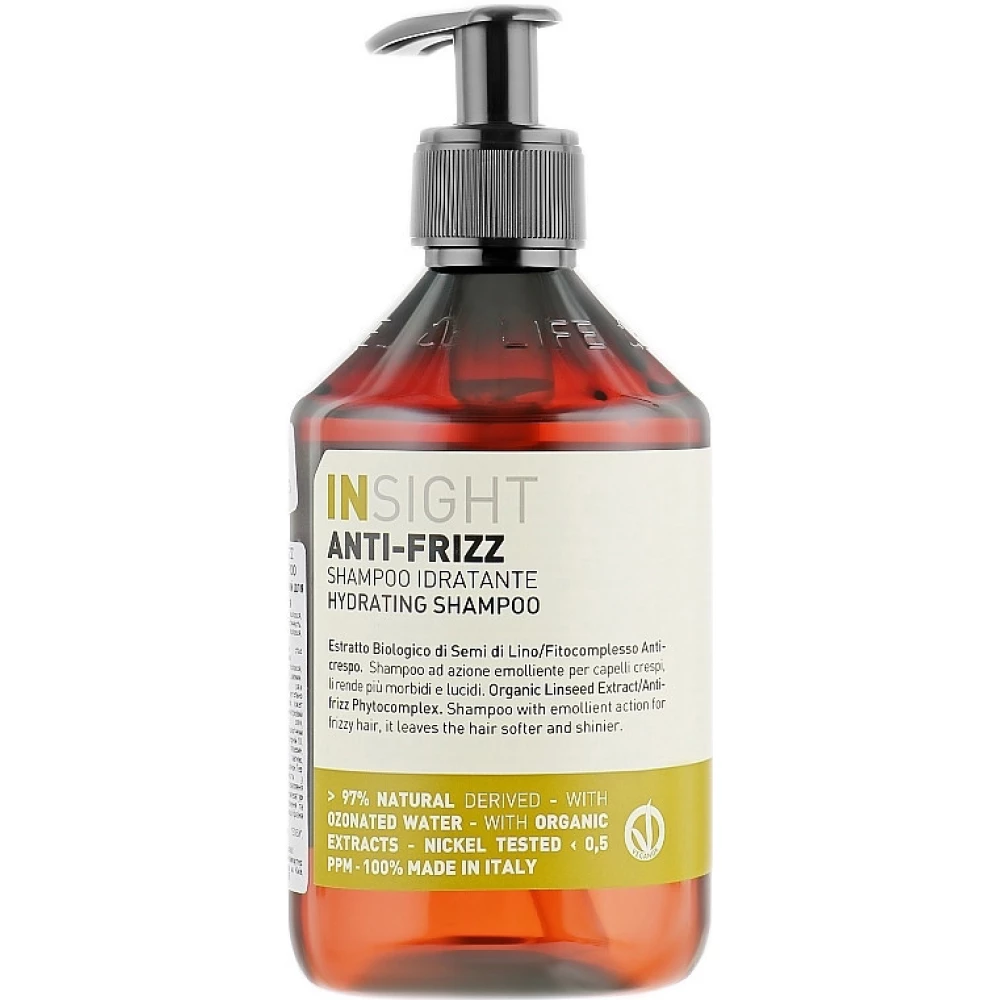 Увлажняющий шампунь для вьющихся волос Insight Anti-Frizz Hair Hydrating Shampoo, 400 мл (8029352353482)