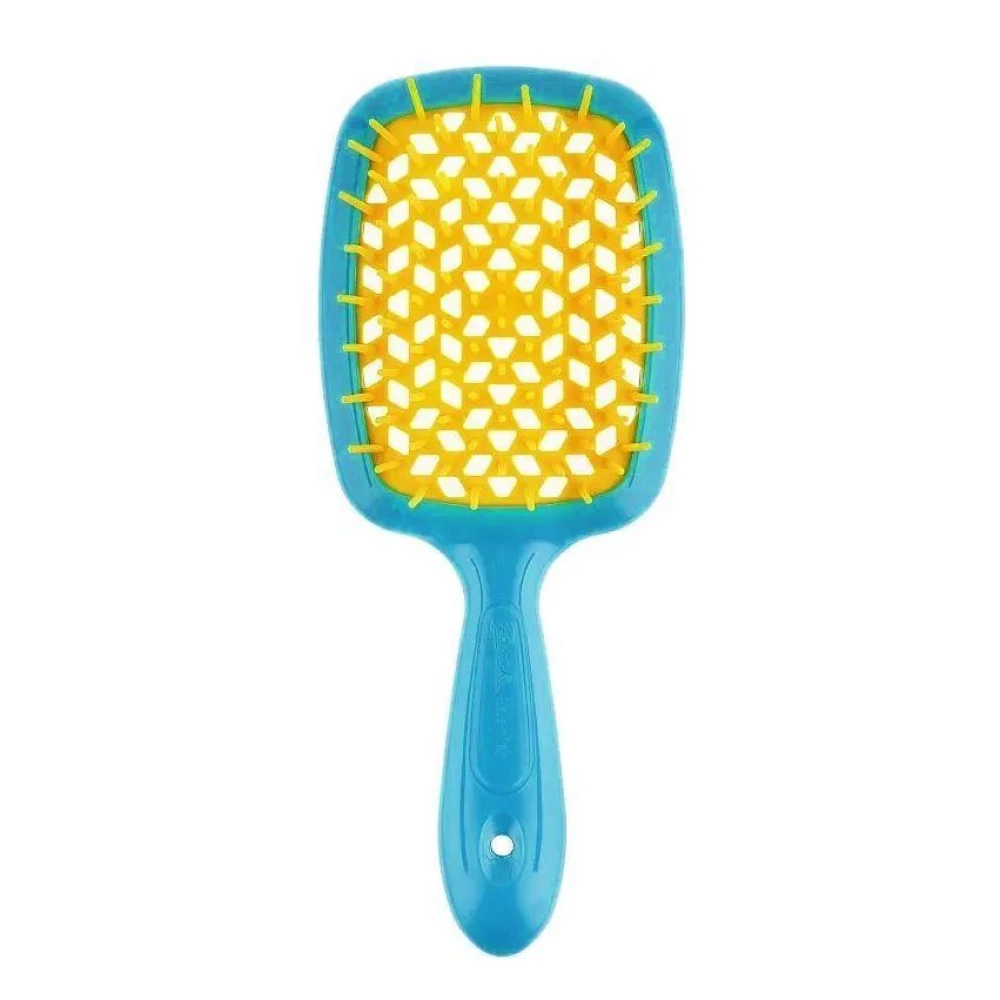 Щетка для волос Superbrush бирюза-желтый неон Janeke 82SP226FFL, 1 шт (8006060653585)