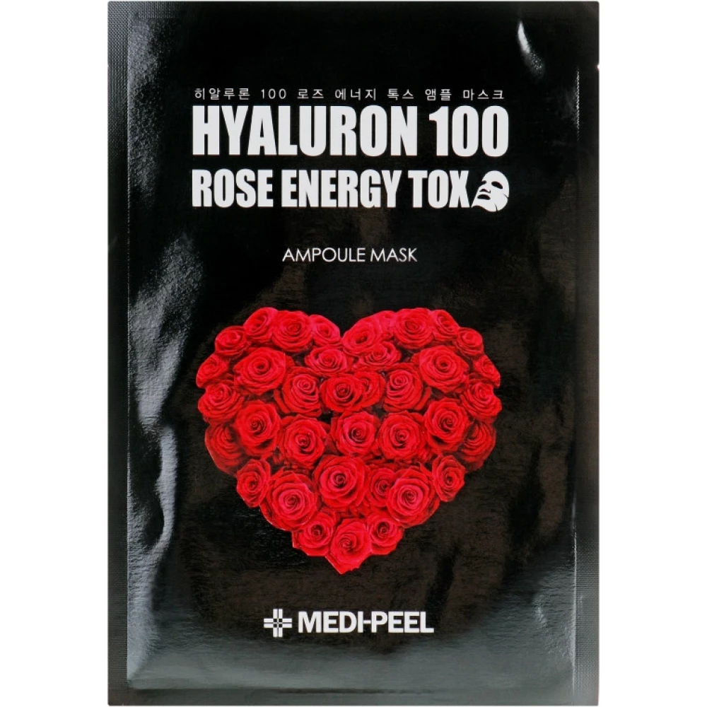 Тканевая маска с экстрактом розы Medi-peel Hyaluron 100 Rose Energy Tox, 1 шт (8809409343747)