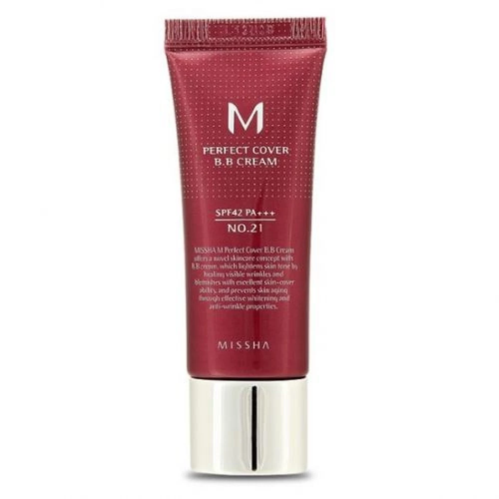 BB-крем с идеальным покрытием Missha M Perfect Cover BB Cream №21 SPF 42, 20 мл (8809581487949)