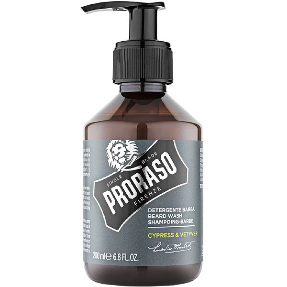 Шампунь для бороды Proraso Beard Shampoo Cypress & Vetyver, 200 мл (8004395007523)