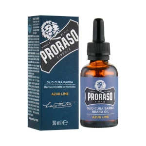 Изображение товара -  Масло для бороды Proraso Beard Oil Azur Lime, 30 мл (8004395007417)