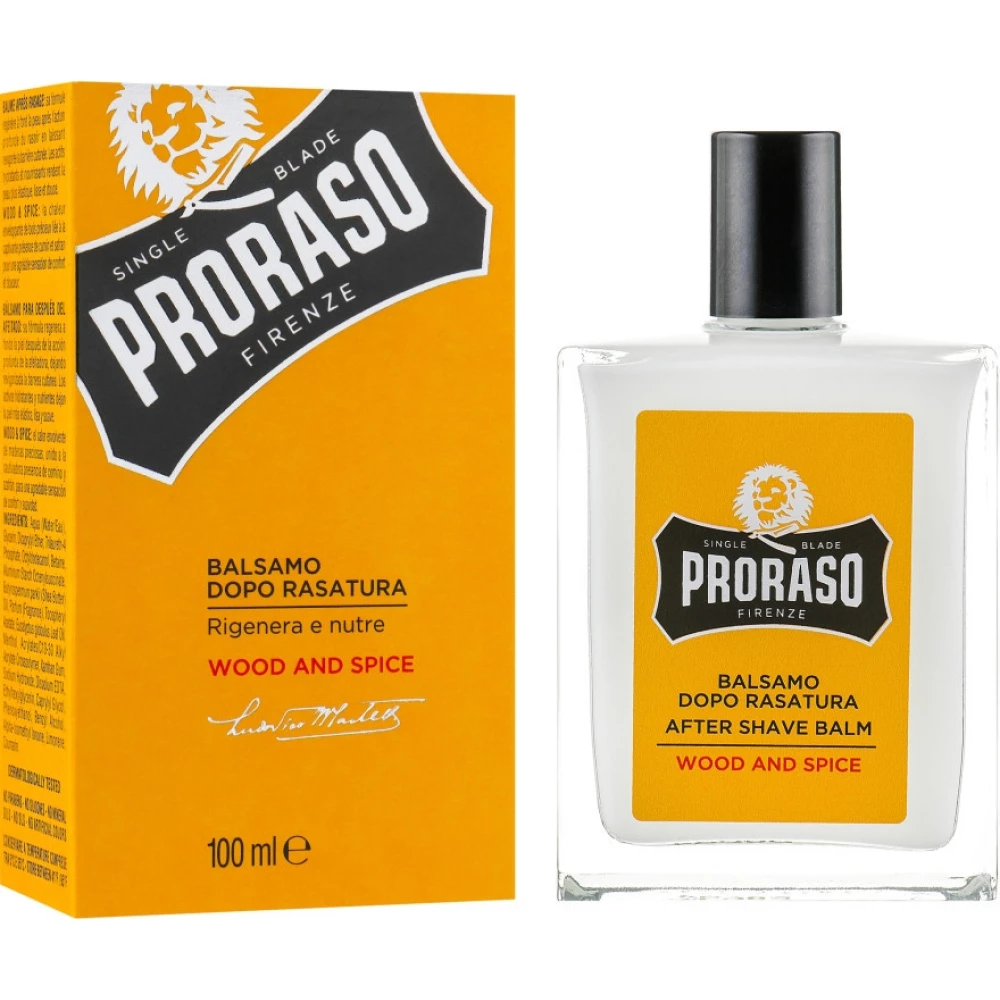Одеколон после бритья Proraso Cologne Wood & Spice, 100 мл (8004395007707)
