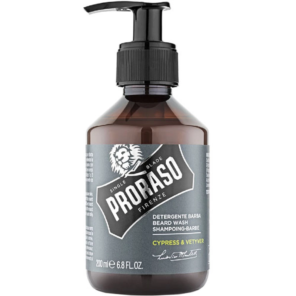 Шампунь для бороды Proraso Beard Shampoo Cypress & Vetyver, 200 мл (8004395007523)