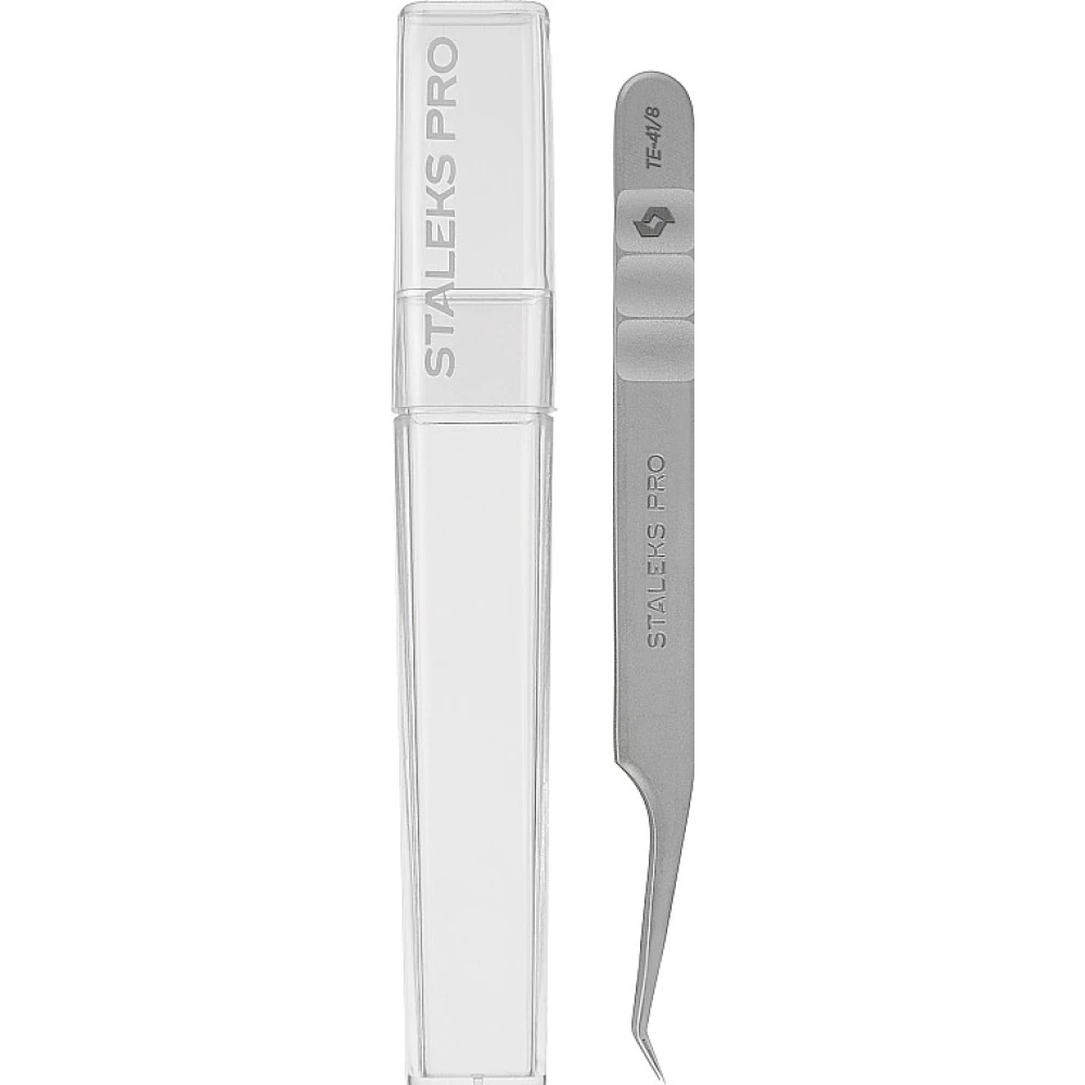Профессиональный пинцет для ресниц Staleks Expert 41 Type 8 Mini L, 1 шт (4820121596369)