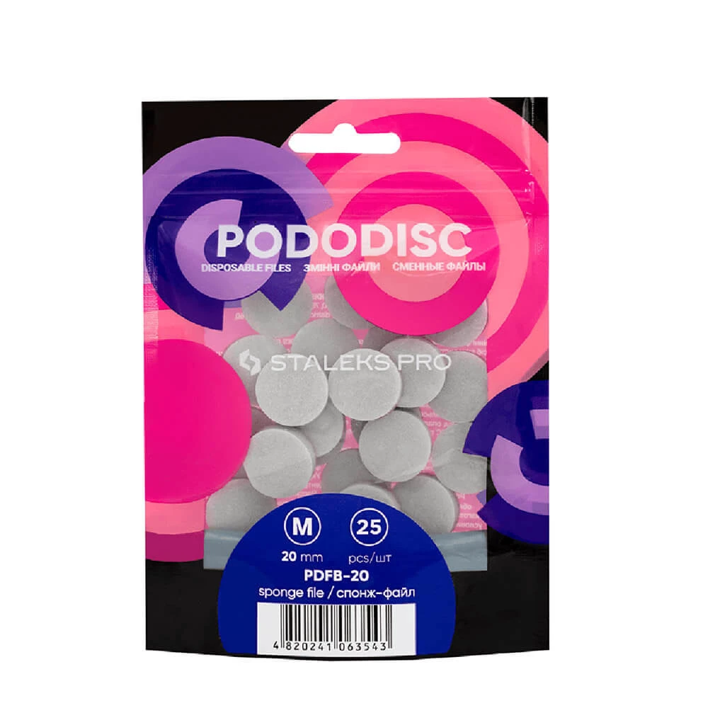 Спонж-файл для педикюрного диска Staleks Pro PODODISC M , 25 шт (4820241063543)