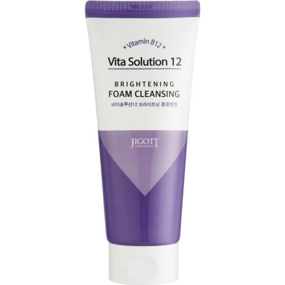 Пенка для умывания осветляющая Jigott Vita Solution 12 Brightening Foam Cleansing, 180 мл (8809541281877)