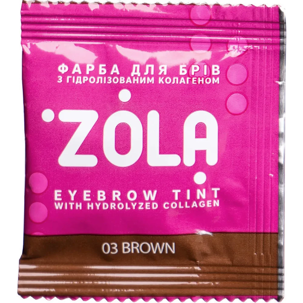 Краска для бровей с коллагеном в саше Zola Eyebrow Tint With Collagen, 5 мл (4820227160471)