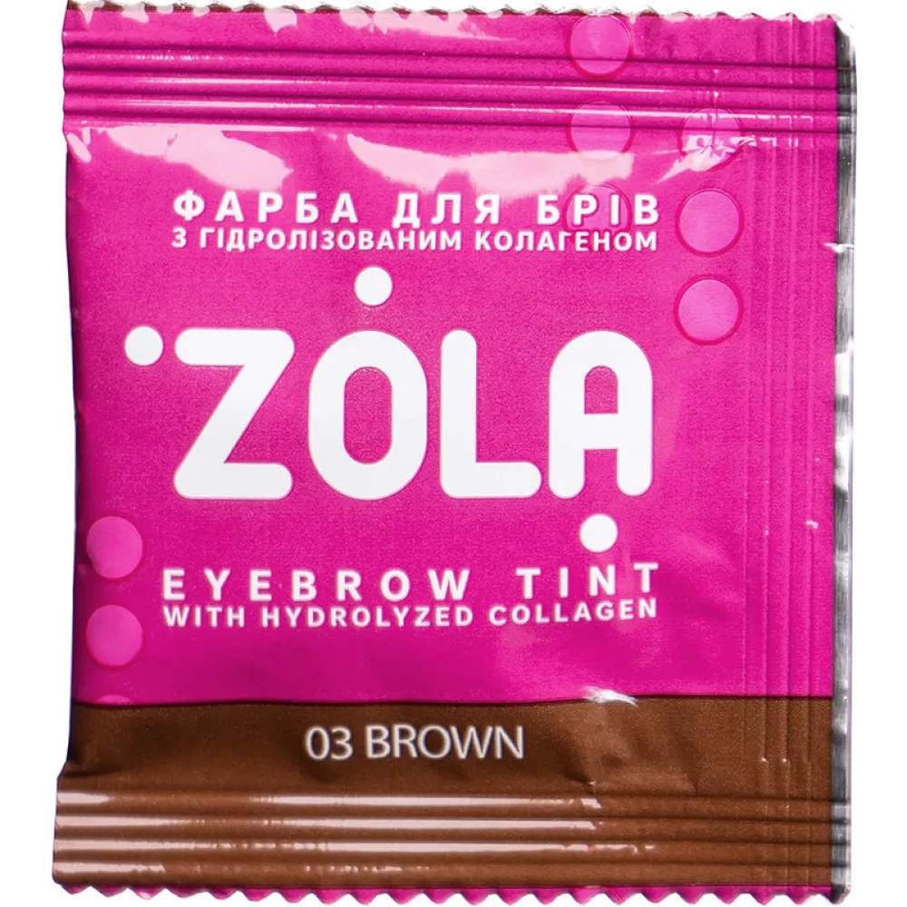 Краска для бровей с коллагеном в саше Zola Eyebrow Tint With Collagen, 5 мл (4820227160464)