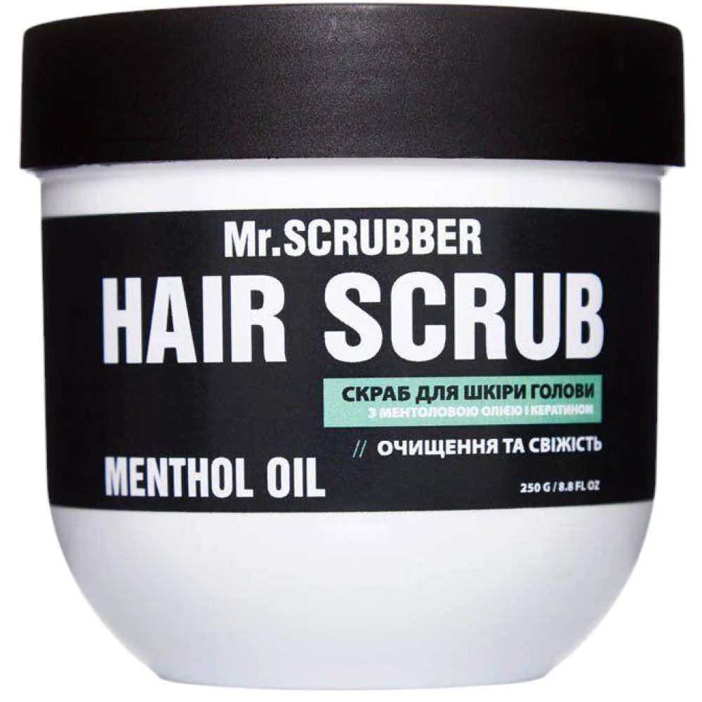 Скраб для кожи головы с ментоловым маслом и кератином Mr. Scrubber Hair Scrub Menthol Oil, 250 г