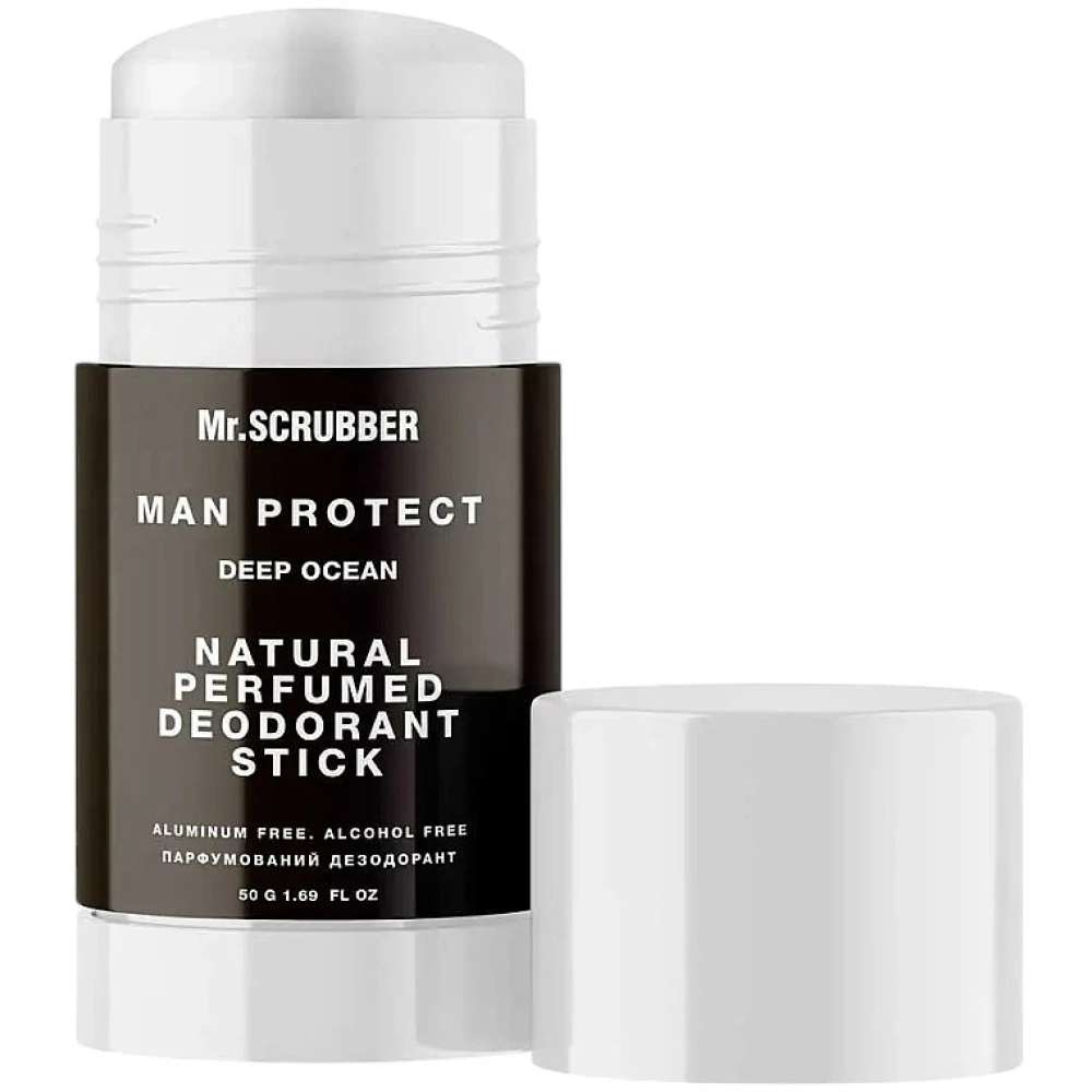 Натуральный парфюмированный мужской дезодорант-стик Mr. Scrubber Man Protect Deep Ocean Natural Perfumed, 50