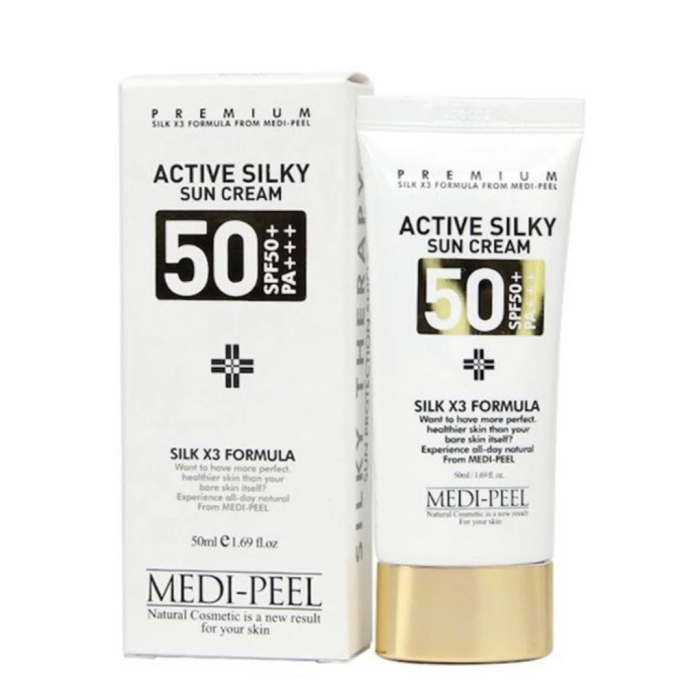 Солнцезащитный крем для лица Medi-peel Active Silky Sun Cream SPF 50+, 50 мл (8809409341545)