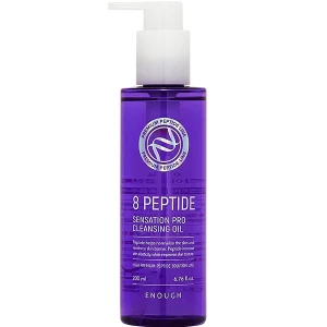 Изображение товара -  Гидрофильное масло для лица с пептидами Enough 8 Peptide Sensation Pro Cleansing Oil, 200 мл (8809438488648)