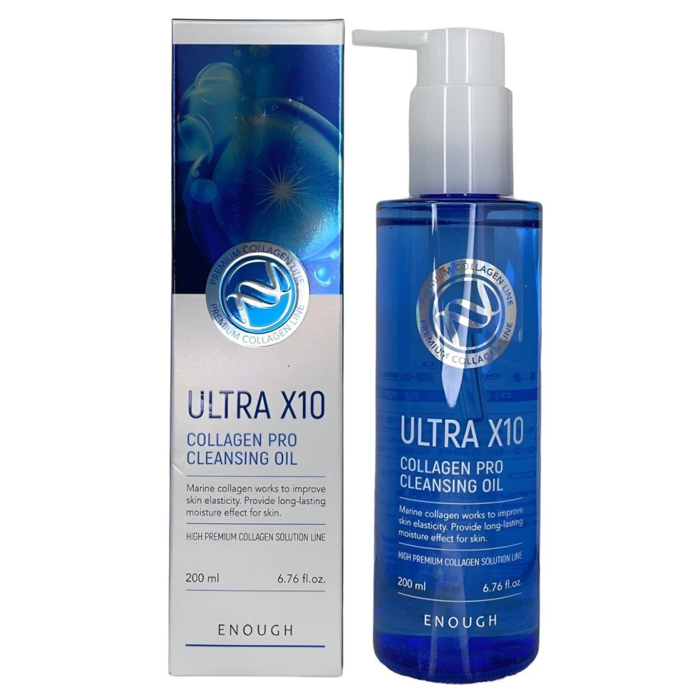 Гидрофильное масло для лица с коллагеном Enough Ultra X10 Collagen Pro Cleansing Oil, 200 мл (8809438488600)