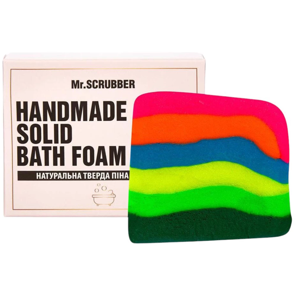 Твердая пена для ванны в подарочной коробке Радуга Mr. Scrubber, 100 г (4820200379227)